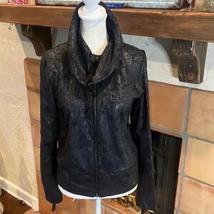 New Balance metallic black track jacket, S!